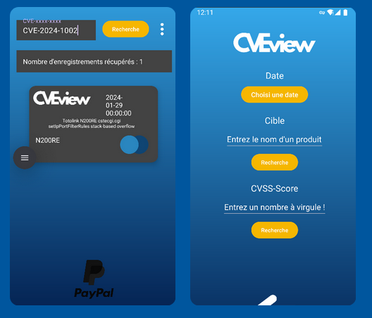 Application Android CVE